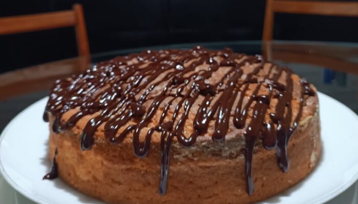 torta marmoleada con ganache