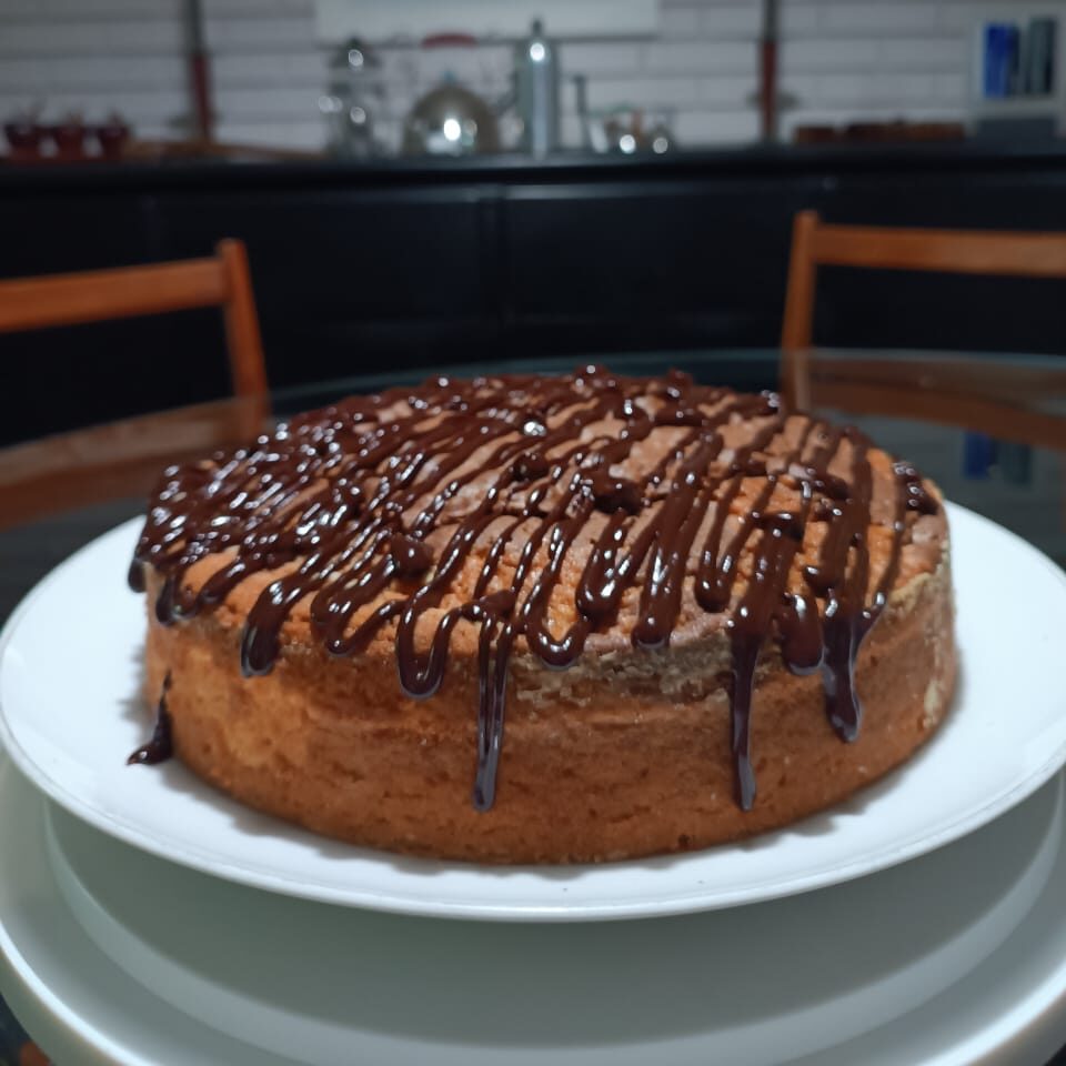 torta marmoleada con ganache